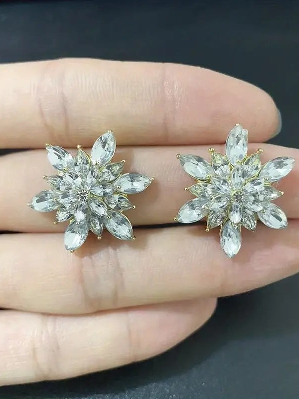 Stud Earrings For Women's Classic Flower Shape Wedding Work Daily