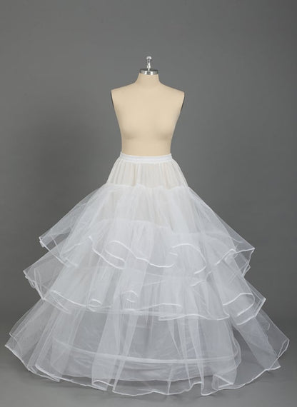 Chapel Train Nylon/Tulle Netting 3 Tiers PLUS SIZE Petticoats