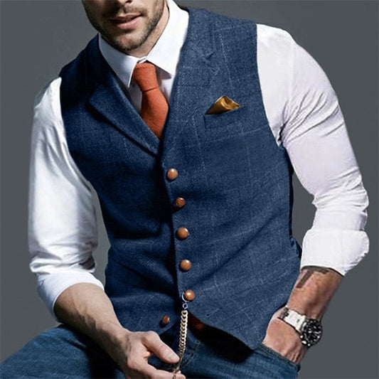 Men's Fashion Single Breasted More-buttons Vest