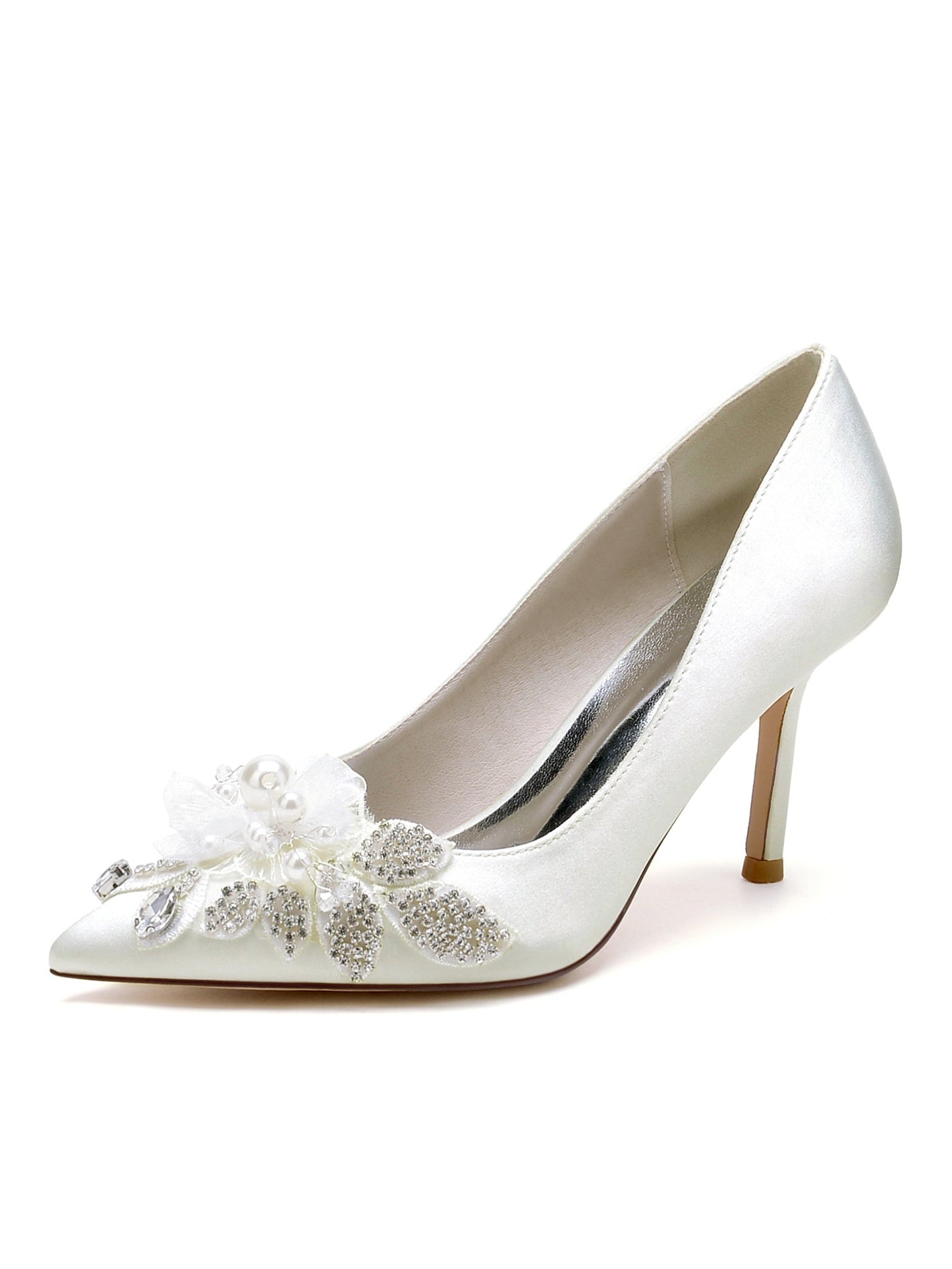 Women's  Wedding Shoes Lace High Heel Open Toe Bridal Shoes