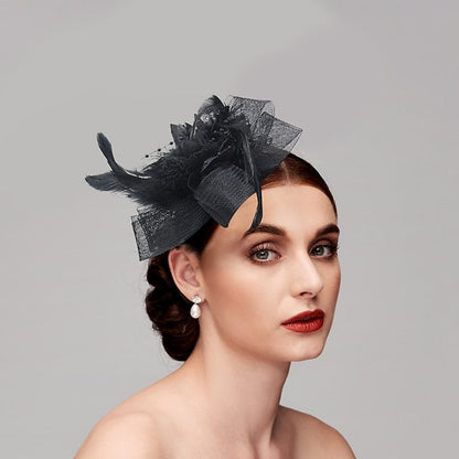 Special Occasion Tulle Fascinators with Feather