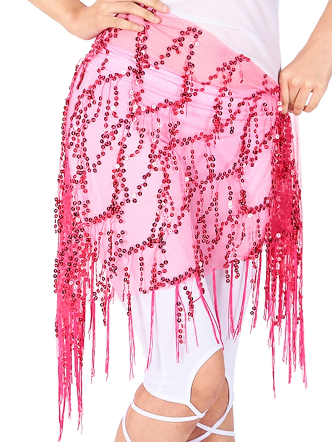 Belly Dance Dance Accessories Belt Glitter Tassel Pure Color Women's Performance