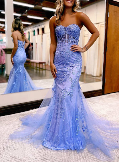 Tinsley |Mermaid Sweetheart Tulle Lace Prom Dress