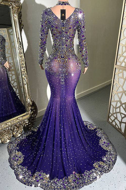 Lover Purple Diamante Dress