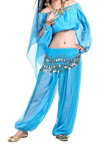 Belly Dance Top Sequin Women's Training Long Sleeve