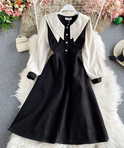 Cute long sleeve dress fashion girl dress  980