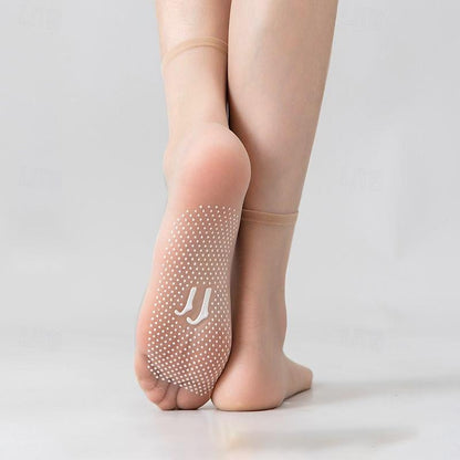 10 Pairs Women's Home Daily Solid Color Spandex Acrylic Fibers Nylon Simple Casual Skidproof Casual Crew Socks