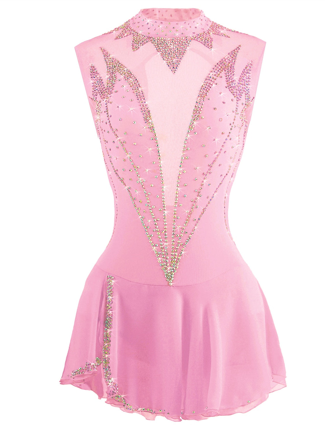 Figure Skating Dress Women's Girls' Ice Dancewear High Elasticity Competition Skating Wear Crystal/Rhinestone Ice Skating Figure