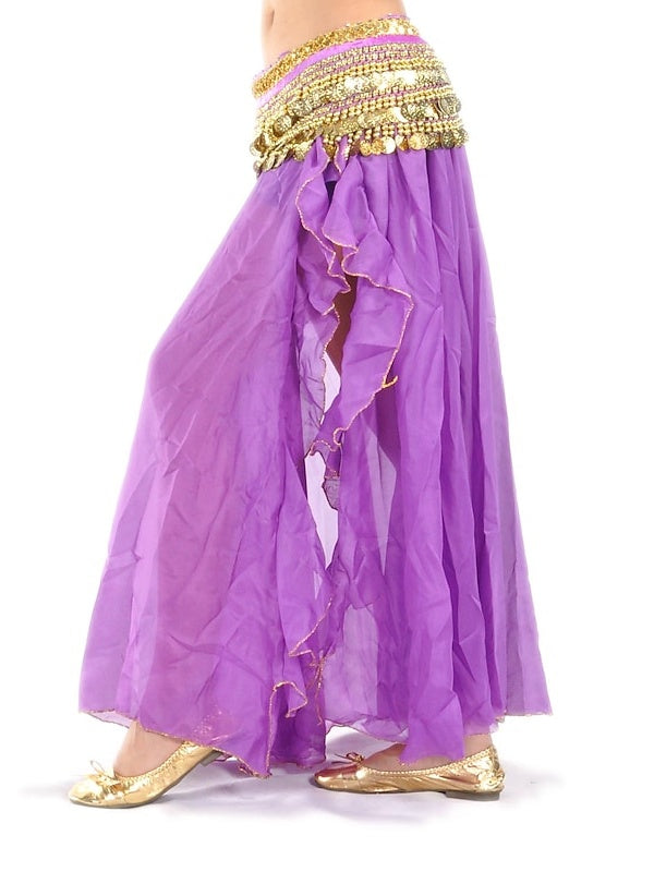 Belly Dance Skirt Split Front Women's Training Performance (WITHOUT Hip Scarf)