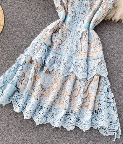 Cute lace short dress fashion girl dress  1180