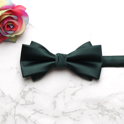 Men's Solid Colored Bow Tie Fashion Work Wedding Formal Classic Retro Bow