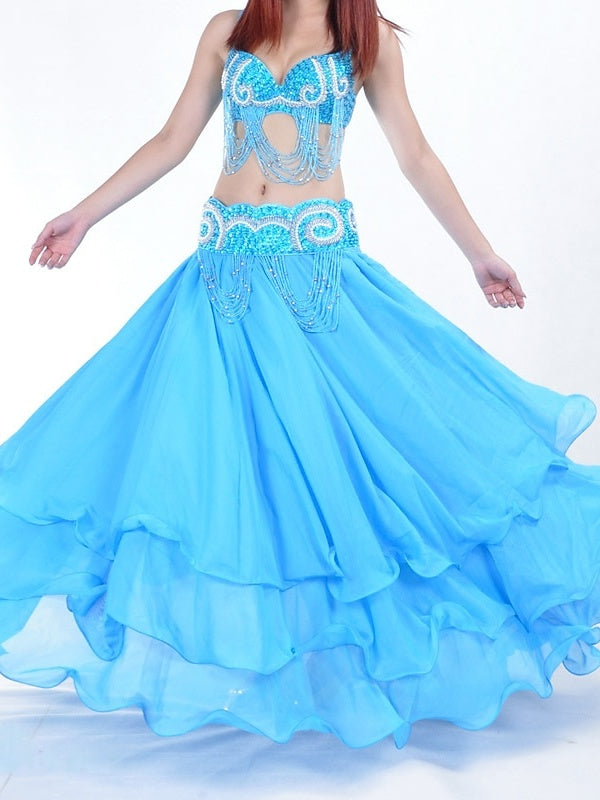 Belly Dance Skirt Draping Tier Women's Training