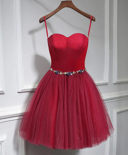 Cute sweet neck short prom dress, formal dresses, mini dresses gh881