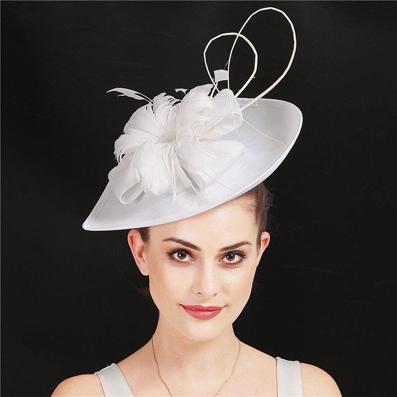 Unique Polyester Wedding Tea Party Fascinators  Feather Bowknot Headpiece