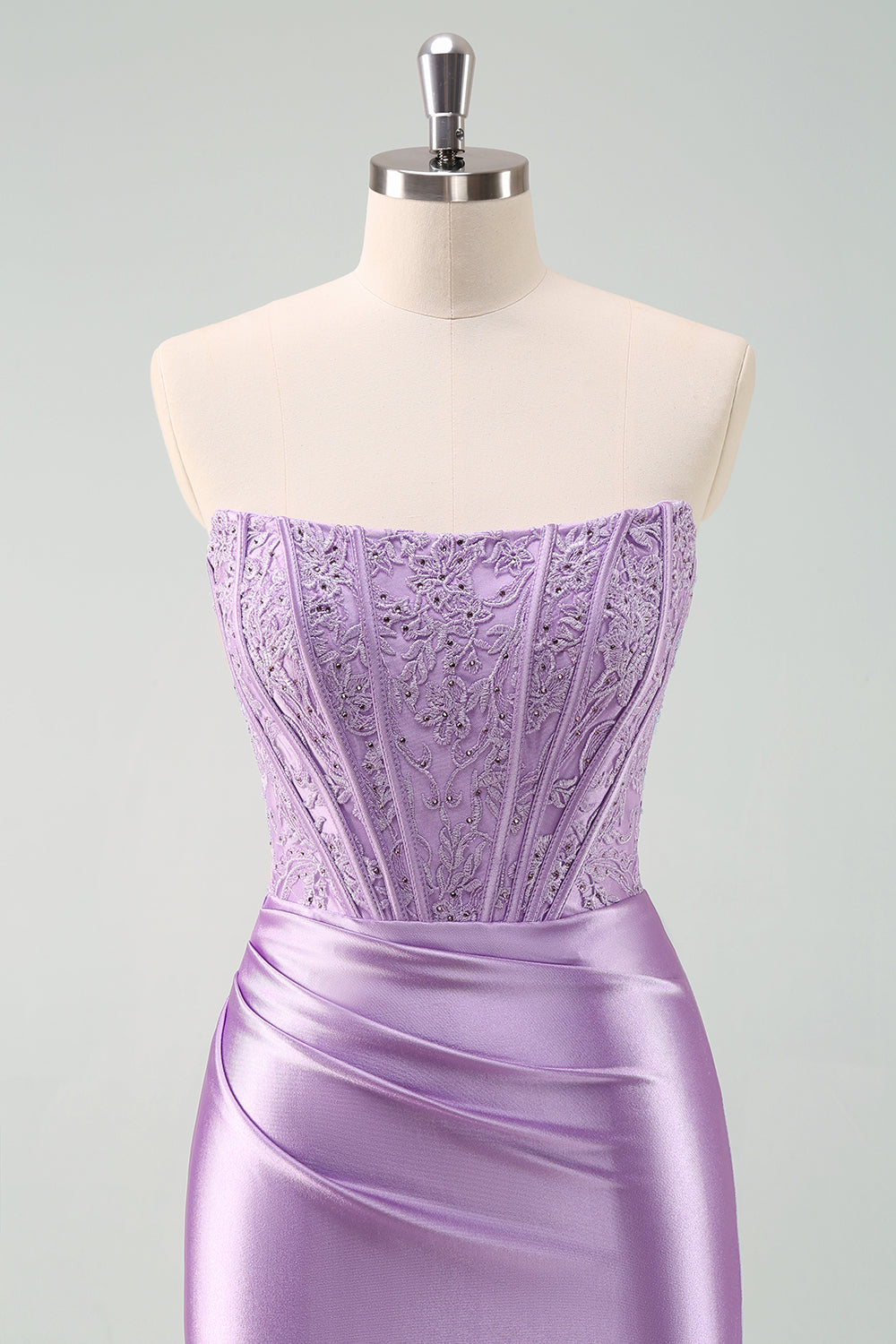 Sparkly Purple Strapless Bodycon Short Homecoming Dress