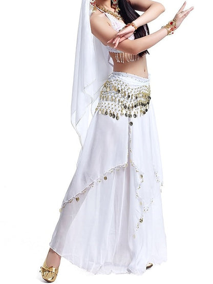 Belly Dance Coin Beading Sequin Women's Chiffon / Performance