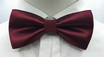 Men's Solid Colored Bow Tie Fashion Work Wedding Formal Classic Retro Bow