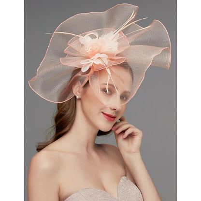 Flower Feather Net Kentucky Derby Hat Horse Race Elegant Fascinators/Headpiece