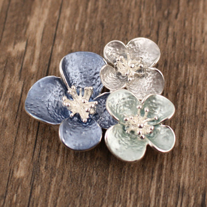 High-end Elegant Enamel Flower Magnetic Alloy Brooch Accessories