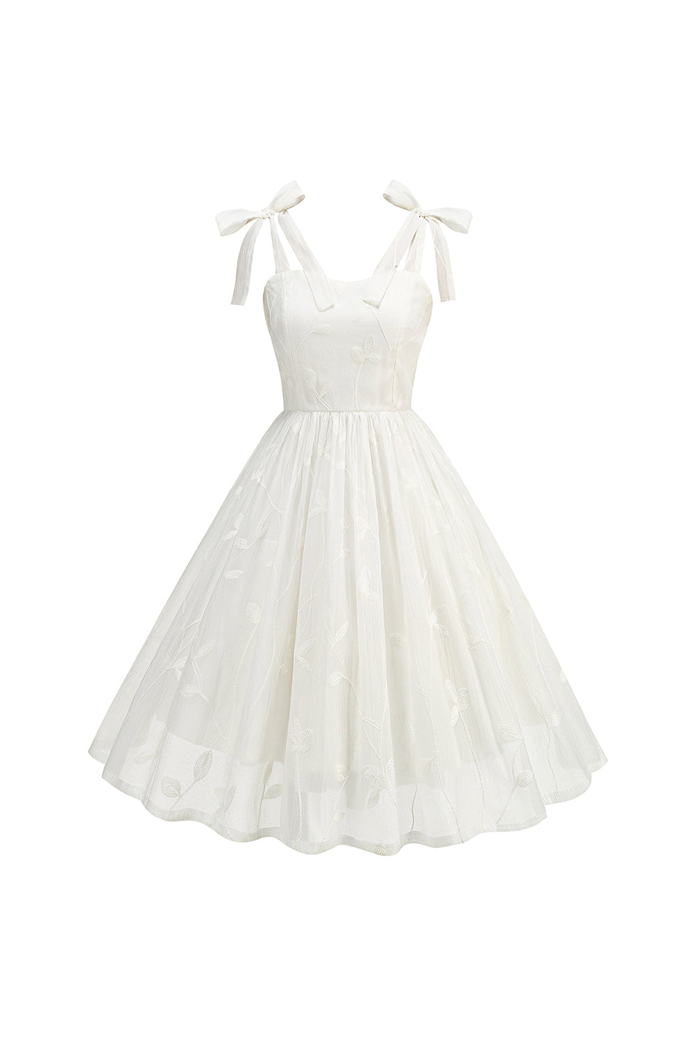 A Line Spaghetti Straps Pleated White Short Cocktail Dress