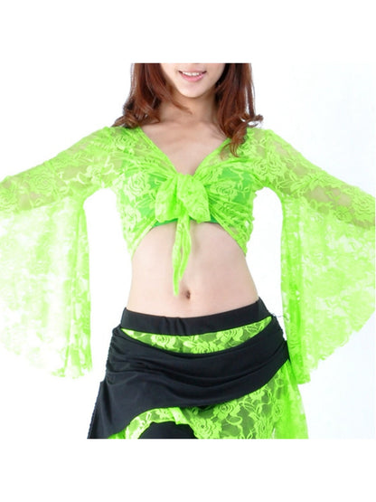 Belly Dance Long Sleeve Top Lace Women's Training Performance