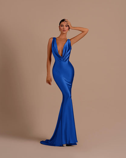 Elegant Champagne Sliming Prom Dress Long Mermaid Dress YB0045