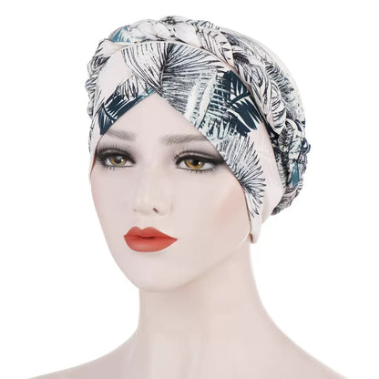 Women Cotton Print Islamic Inner Hijab Wrap Head  Muslim Turban