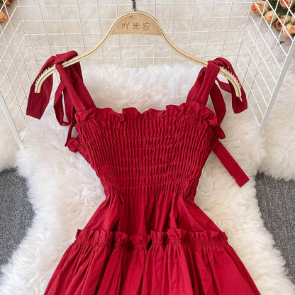 Red A Line Short Dress Fashion Girl Dress  10800