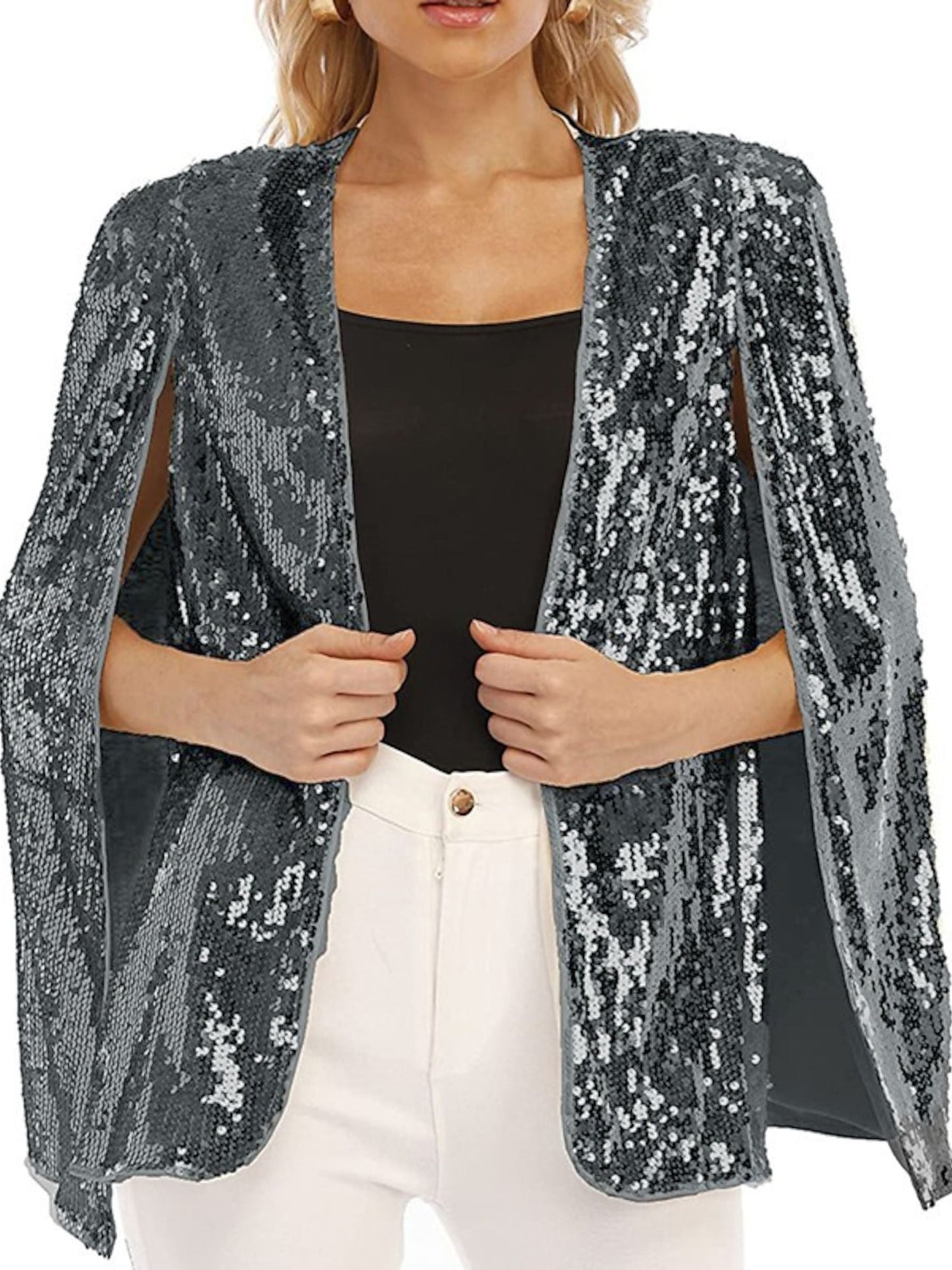 Women's Wrap Sparkling Long Sleeves Sequined Bolero Coats / Jackets Wedding Wraps