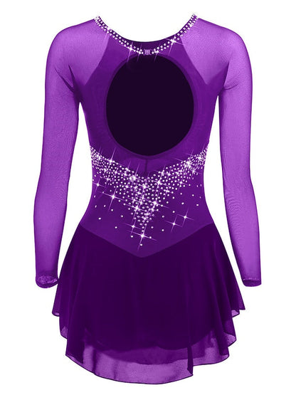 Figure Skating Dress Women's Girls' Ice Skating Dress with Classic Crystal/Rhinestone