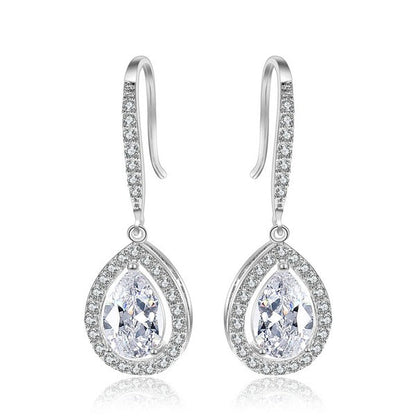 Shining Zircon Drop Earrings