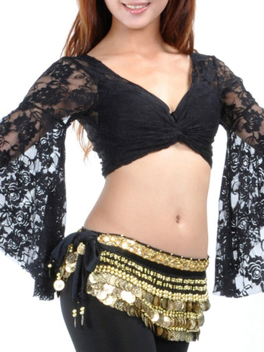 Belly Dance Long Sleeve Top Lace Women's Training Performance