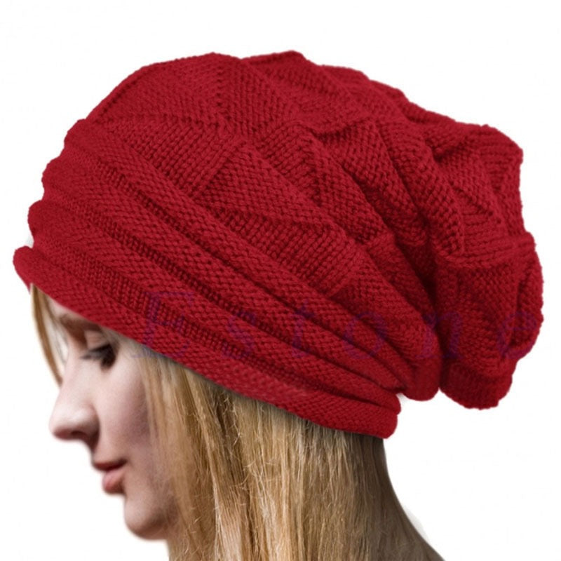 Women's Slouchy Portable Windproof Comfort Outdoor Street Dailywear Knit Pure Color Hat