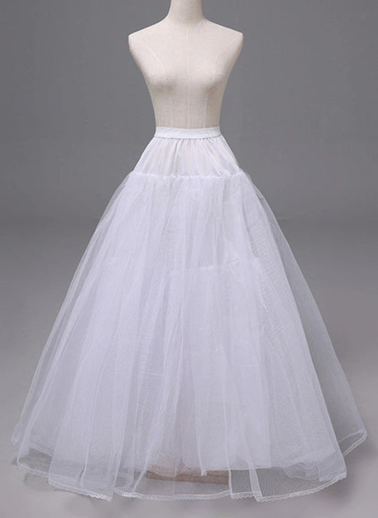 Women A-Line Slip Polyester Floor-Length 3 Tiers Petticoats