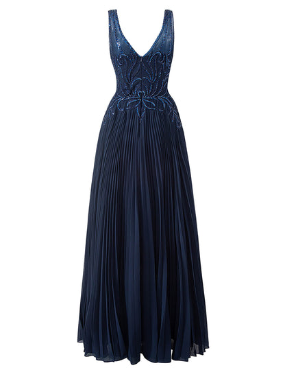 Abigail Dark Green | A-line V-neck Chiffon Prom Dress