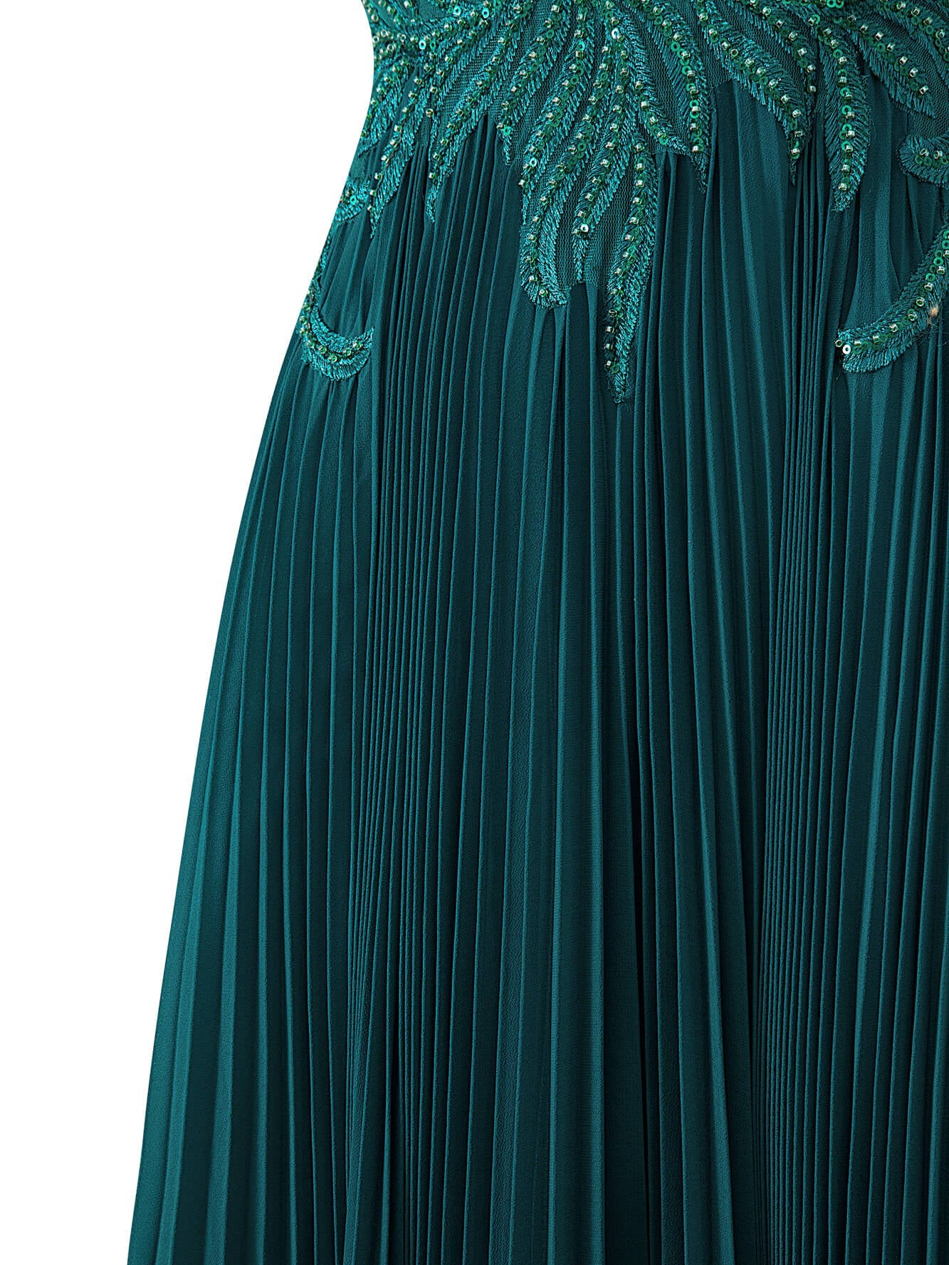 Abigail Dark Green | A-line V-neck Chiffon Prom Dress