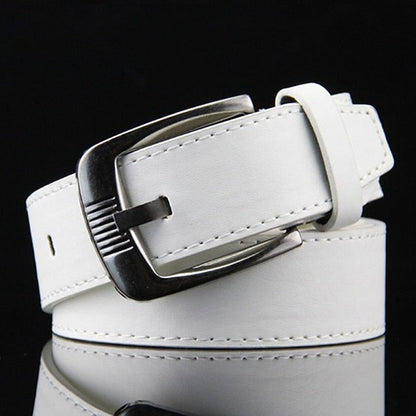 Men's Black White PU Leather Modern Daily Wear Belt