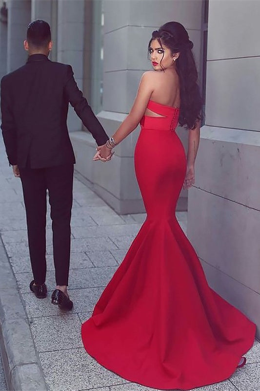 Red Sweetheart Mermaid Prom Dress PD0265