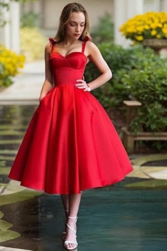 Charming Red Sweetheart Homecoming Dress Party Prom Dress HC0037