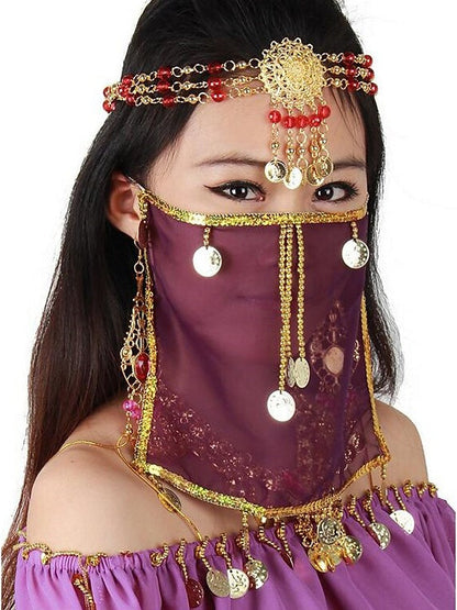 Belly Dance Veil Women's Performance Polyester Sequin Veil