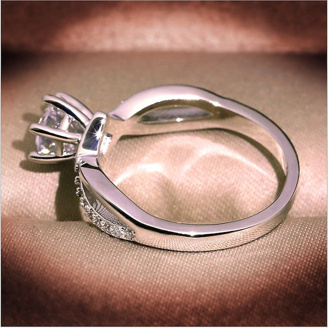 Ring Party Classic Silver Alloy Simple Elegant