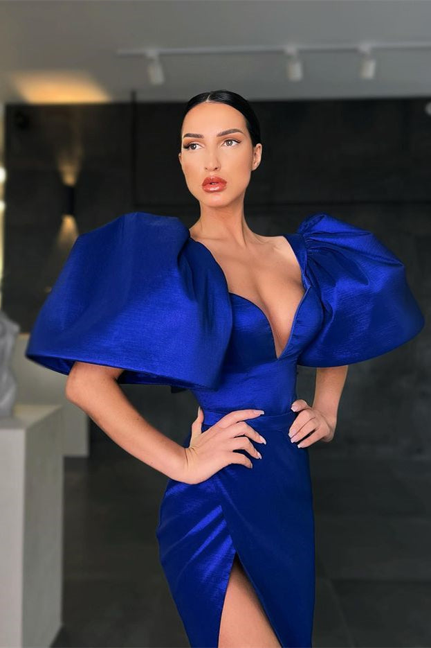 Royal Blue Mermaid Prom Dress With Slit PD0439