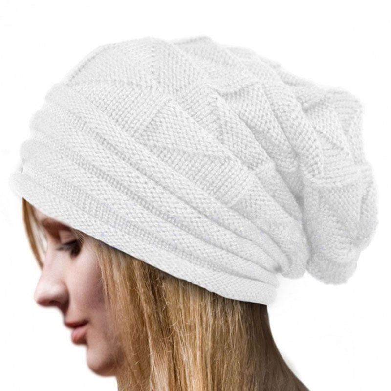 Women's Slouchy Portable Windproof Comfort Outdoor Street Dailywear Knit Pure Color Hat