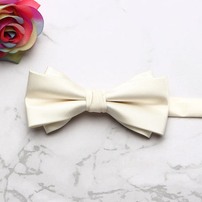 Men's Solid Colored Bow Tie Fashion Work Wedding Formal Classic Retro Bow