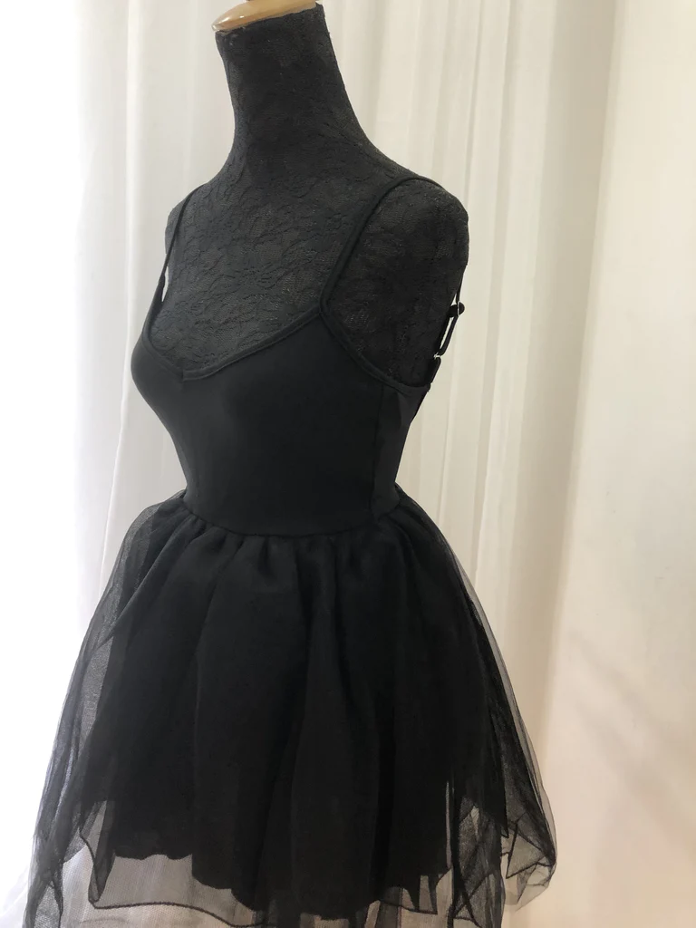 Sexy Tulle Straps Little Black Dress, Mini Women Dress gh499