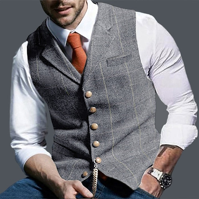 Men's Fashion Single Breasted More-buttons Vest