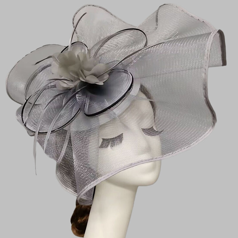 Delicate Net Veil Hat Flower Fascinators/Headpiece with Cap