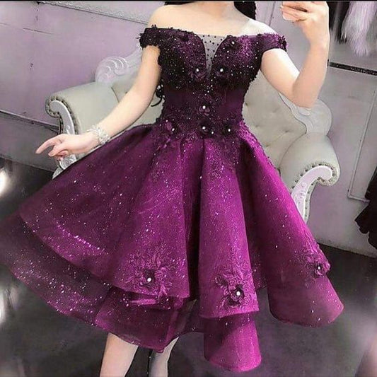 Chic Short Prom Dresses Women A-line Homecoming Dress     fg1777