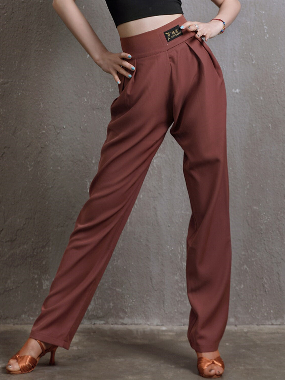 Latin Dance Pants Ballroom Dance Poor Color Women's Performance Daily Wear High Spandex