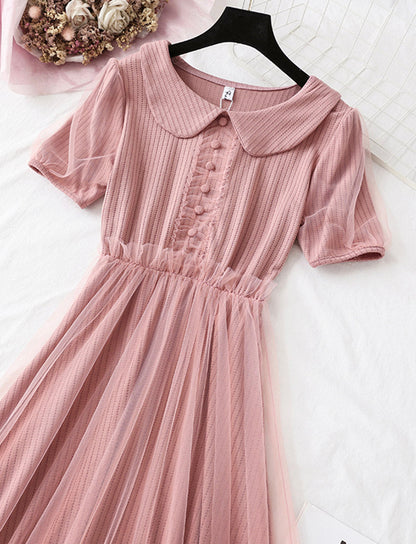 Pink tulle dress fashion girl dress summer dress  1141